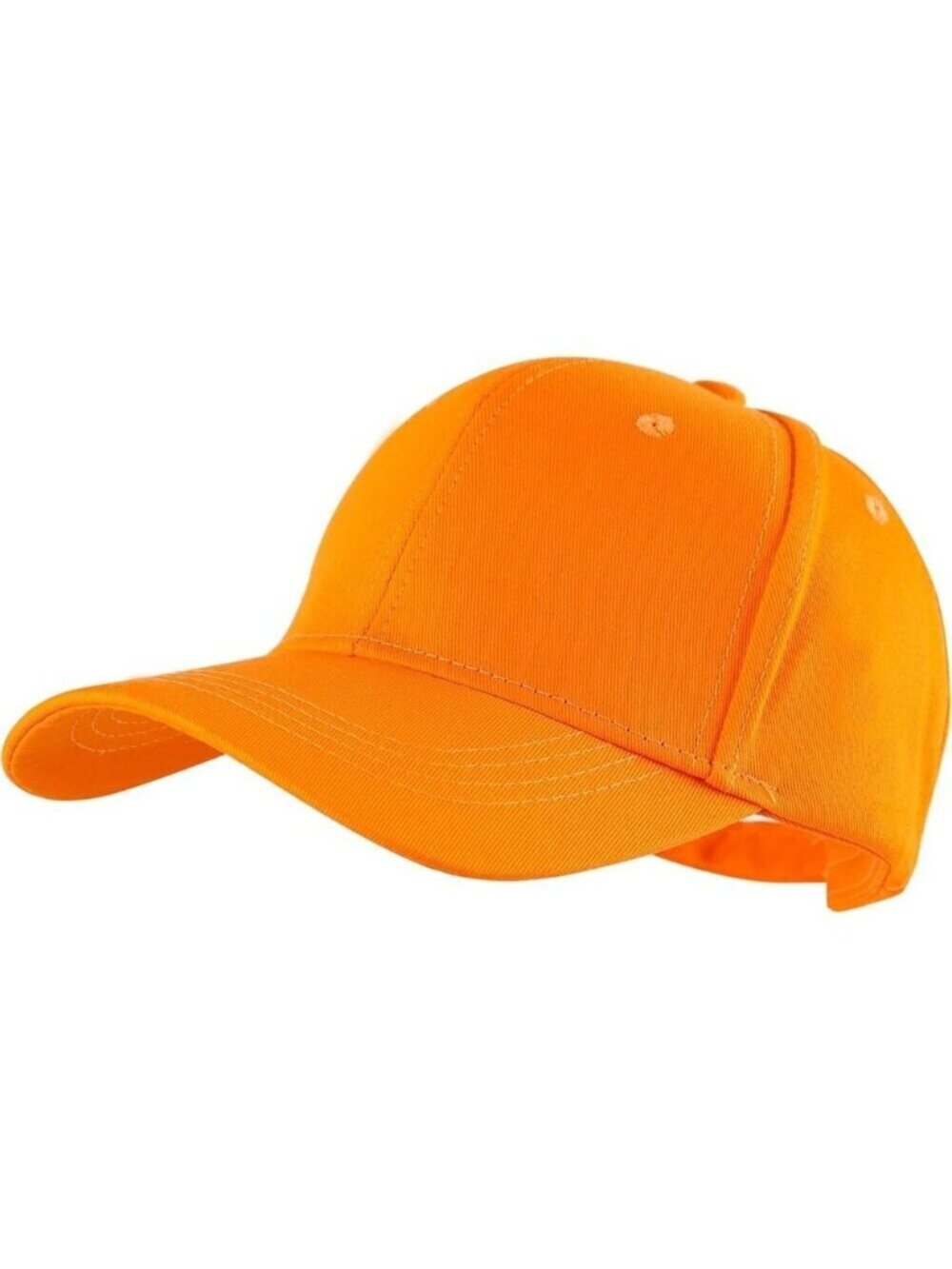 Unisex Structured-orange Baseball Cap Cotton Fits Washed Denim Adjustable Hat